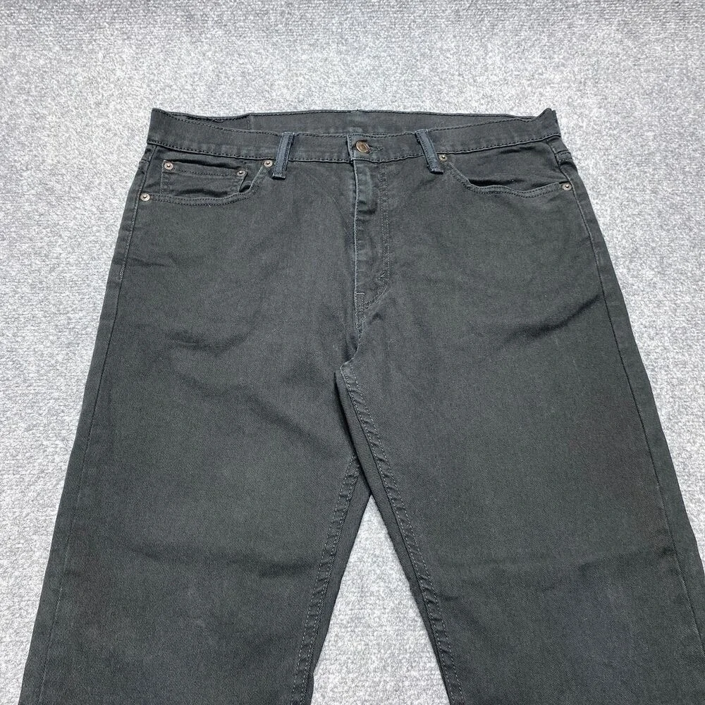 Levi's 513 Jeans‎ Mens 36x27 Black Slim Straight Leg Stretch Denim Casual